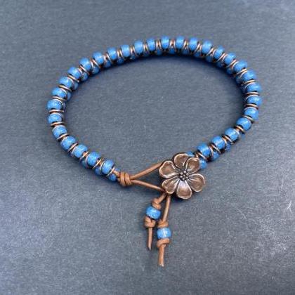 Kit Denim Blue Opal Chocolate Zig Zag Bracelet..