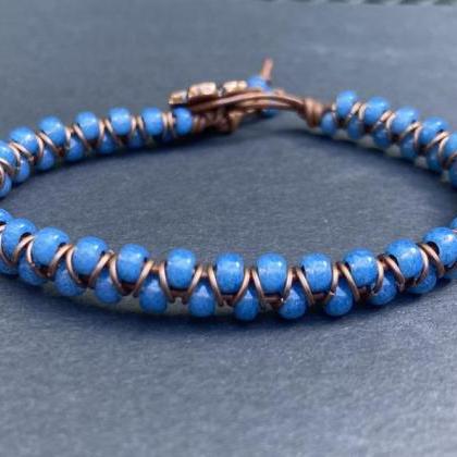 Kit Denim Blue Opal Chocolate Zig Zag Bracelet..