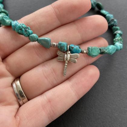 Dragonfly Turquoise Nugget Southwest Blue Green..