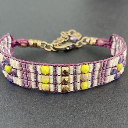 Violetta Loom Bracelet Lime Purple ..