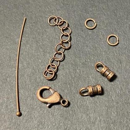 Loom Bracelet Findings Set Antique Bronze Silver..