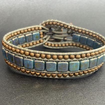 KIT Antique Bronze Turquoise Bracel..