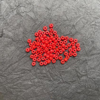 KIT Coral Red Opaque Zig Zag Silver..