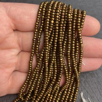 Czech Seed Beads Hank Bronze Dark Chocolate..