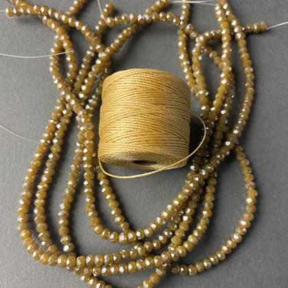 Lot Of 5 Strands Goldenrod Puce Gold Aged Yellow..