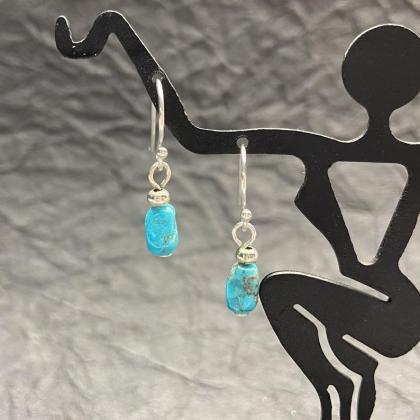Sleeping Beauty Blue Turquoise Sterling Silver..