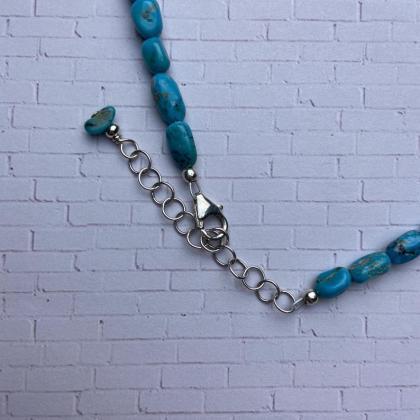 Sleeping Beauty Blue Turquoise Sterling Silver..