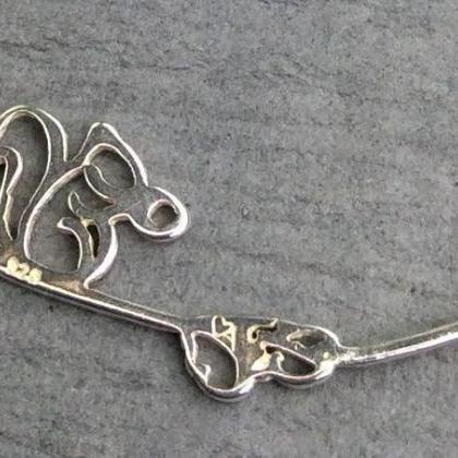 Sterling Silver Squirrel on a Branc..