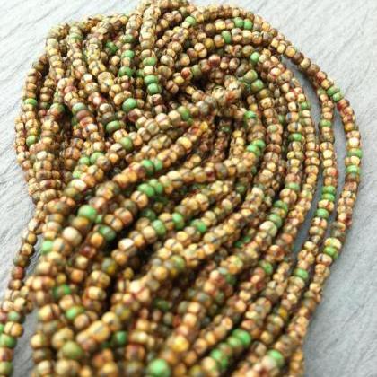 Czech 11/0 Seed Beads Aged Picasso ..