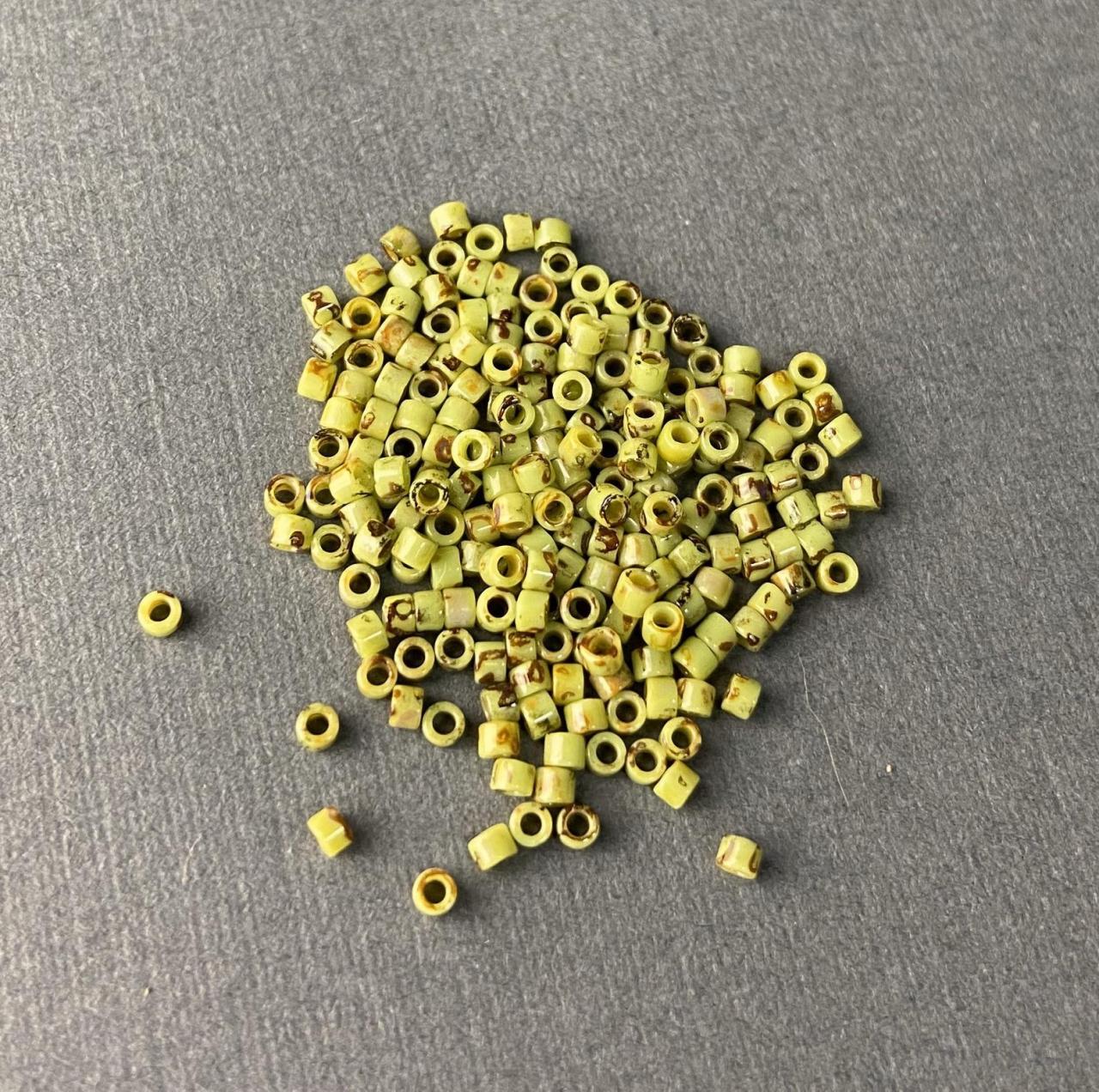 Chartreuse Apple Green 11/0 Delica Picasso Miyuki Japanese Seed Bead Lime