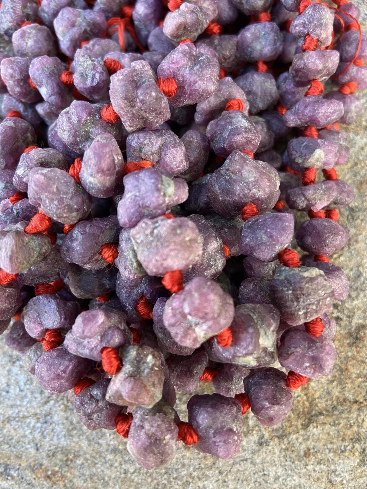 Raw Nugget Natural Rubies Ruby Corundum Gemstone Graduated Beads Rough 50% Off