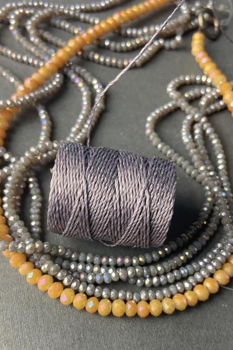 Lot of 5 Strands Soft Pale Lavender Lilac Purple Graduated Crystal Strand Bead Crochet Kit #22