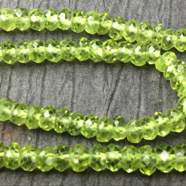 Faceted Peridot Rondelle B..